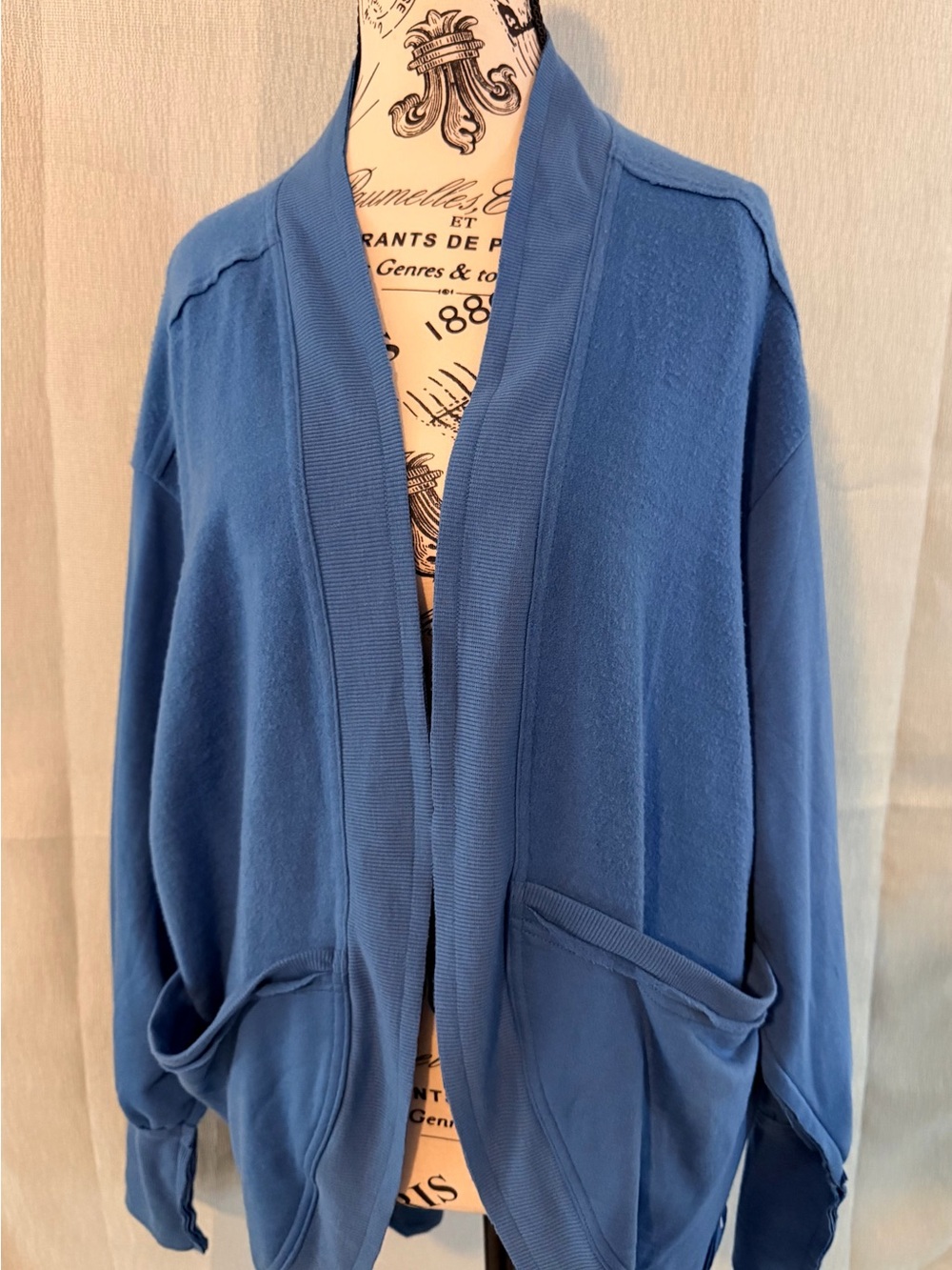 NEW WITHOUT TAGS — Lularoe Kennedy Raw Edge Mixed Media Cardigan